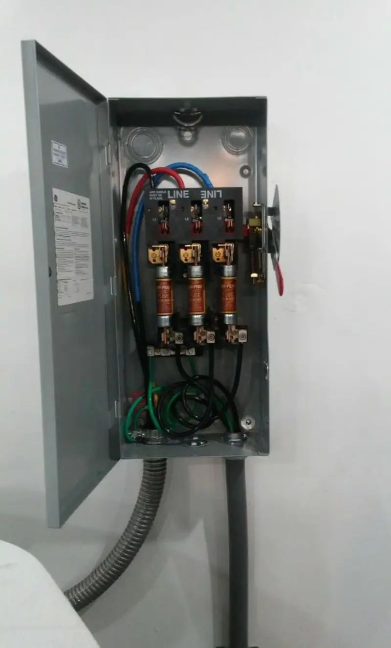 Three-phase disconnect switch installed for Electrical Wiring & Rewiring in Freehold